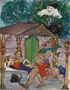Rama et Sita surpris par Rahwana