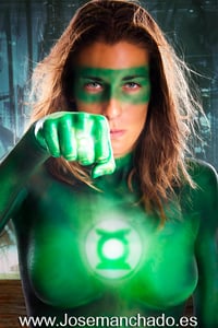 green lantern bodypaint, linterna verde bodypaint, fotografo cosplay. fotografo cosplay madrid, book cosplay, greent lantern hot, green lantern sexy