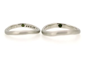 内側にはお誕生石を