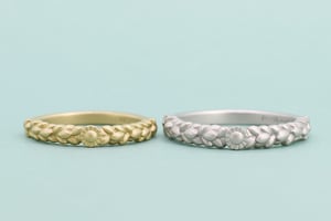 稲穂と太陽をモチーフにした結婚指輪