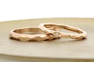 ピンクゴールド製ペアリング