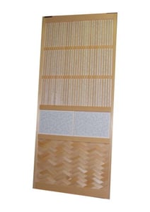 表から見て小障子が入った大阪格子の写真