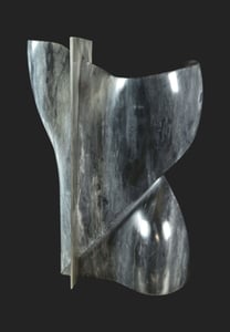 Survival - Een overleving in vorm en materiaal | marmer met rvs - 48x40 cm (te koop)