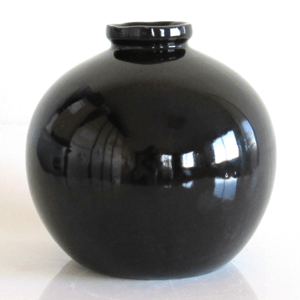 Vase boule petit modèle couleur noir Hauteur 15 cm