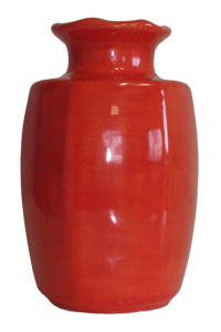 Vase ovale couleur rouge Hauteur 17 cm