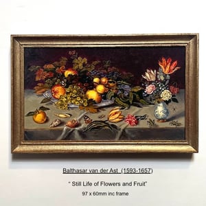Balthasar van der Ast (1593-1657)  " Still Life of Flowers and Fruit"