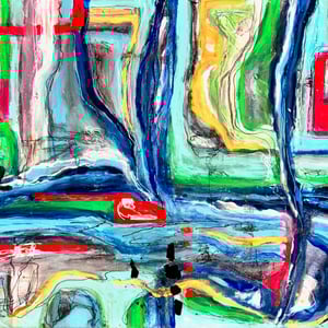 "MY WATERFALL HIKE II"  (11x14 on traditional canvas) NFS