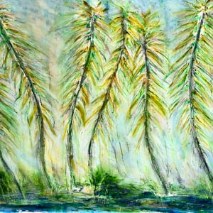 "BAMBOO HULA I" (16x20 on 1.5" gallery canvas) $1100