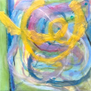 "JUICI-FRUIT"   (16x16 on finished 1.5"deep cradle wood panel)  Exclusively at A'EO Fine Art, Greensboro NC