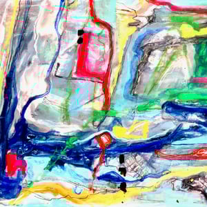 "MY WATERFALL HIKE I"  (11x14 on traditional canvas) NFS