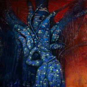 うどぅてあしばな（踊って遊ぼう）F130号　194×162㎝