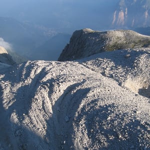 Aktive Zunge des Blockgletschers Murfreit