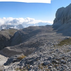 Westlicher Abschnitt des Blockgletschers Murfreit