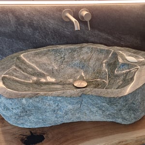 Lavabo aus Allalin Gabbro