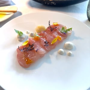 EXCELLENT TUNA CARPACCIO WITH DELECTABLE DIPS