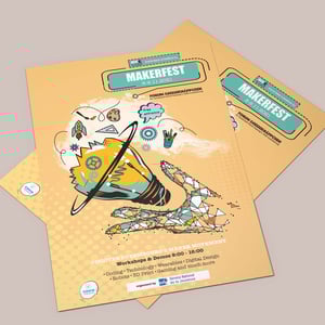 Social Media Posts, Flyer and Poster designed for Makerfest (by SNJ)