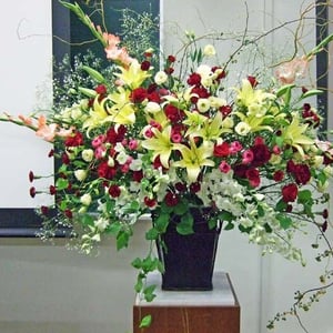 ￥15000　144x121x46　最終講義演台花