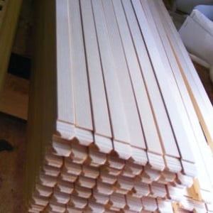 大阪格子の製造工程　縦格子