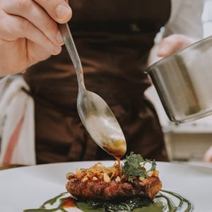 un plat à la carte du château de la borde en centre val de Loire 