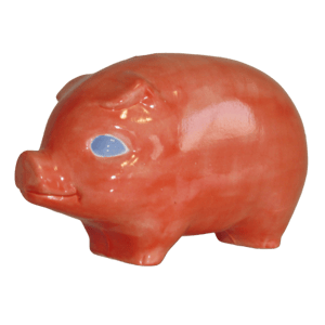  Tirelire modèle cochon couleur corail