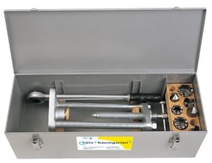 Druckluftmotore, Antriebe, Anbohrmotore, Anbohrmaschinen, Bohrmaschinen, Anbohrgeräte, Anbohrständer, Perfekt 3, Gasleitungen anbohren, Wasserleitungen anbohren, Fräser, Zentrierbohrer, Lochfräser, Sägekranzfräser