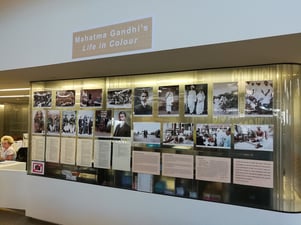Photo exhibition Mahatma Gandhi's life in colour