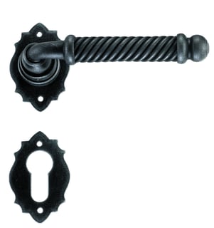 Maniglia porta ristrutturazione ferro forgiato ruggine nero opaco 