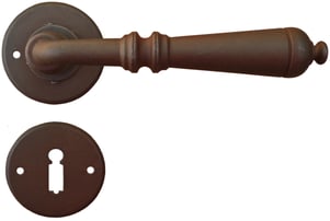 Maniglia porta ristrutturazione ferro forgiato ruggine nero opaco 