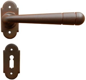 Maniglia porta ristrutturazione ferro forgiato ruggine nero opaco 