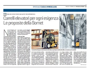 Articolo su i carrelli elevatori di Somet