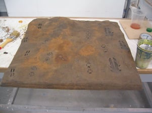 Huellas de Animales, preparación de un panel didáctico