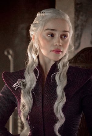 Besondere Merkmale aller Targaryen: blondes Haar und Augenbrauen, die nicht dazu passen.