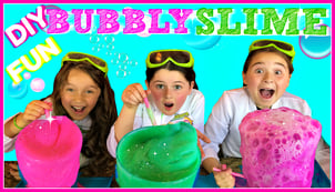 science, kids science, slime, bubbly slime, diy