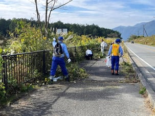 草が茂っている箇所の草刈