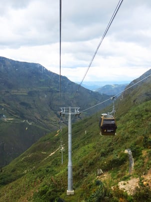 Seit März 2017 bringt die Besucher eine moderne Gondelbahn nach Kuélap.