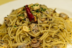 バジルとアサリのスパゲッティ