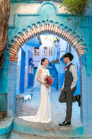 ＜募集中＞海外フォトウェディング撮影、ロケーション：モロッコ青い街シャウエン