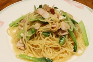 小松菜とツナのパスタ