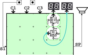 12分計のブロック実装図(2ブロックだけで作る回路例)