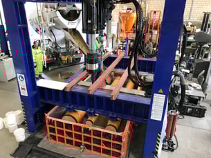 RSS Flüssigboden im Rohrdurchbiegung Versuchsaufbau