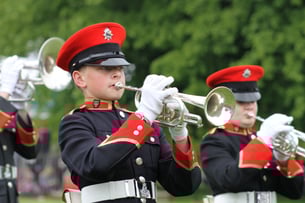 Photo of a bandsman from the brass section