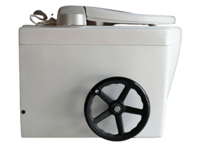 ５０W型の右手側面には撹拌器を回すハンドルがあります