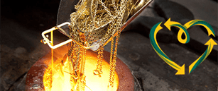 Bei der Goldschmiede OBSESSION wird Altgold recycelt und wiederverwertet.