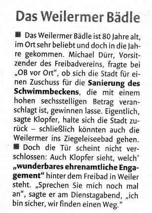 Schorndorfer Nachrichten 28.09.2017 - "OB vor Ort"