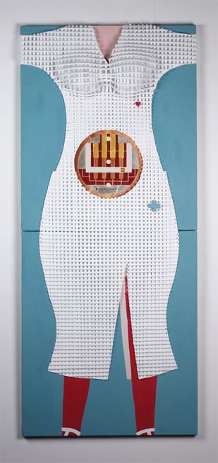 JAPANESE SECRET - Android 6  455mm×1060mm  F10×2  Acrylic, bamboo, wood  2014