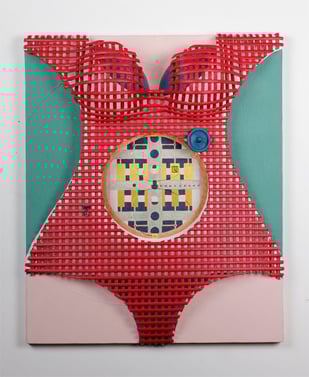 JAPANESE SECRET - Android 4  380mm×455mm  F8  Acrylic, bamboo, wood  2014