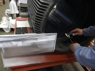 ステーターコイル抜き取り後スロット状況