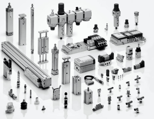 pistones, válvulas, acoples, neumática, sistemas neumático.