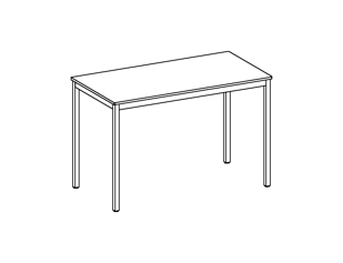 room³ Tisch mit Linoleum Oberfläche