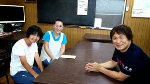 とても明るい親子とコーチング中